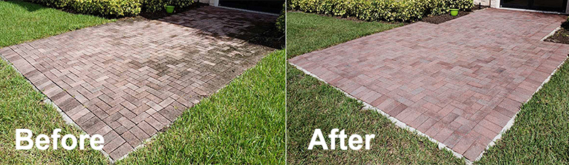 Paver Cleaning Before and After