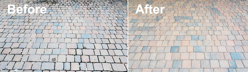 Paver Cleaning Before and After