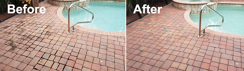 Paver Cleaning Before and After